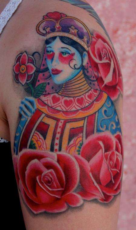 Tim Mcevoy - Queen of Hearts Tim McEvoy Art Junkies Tattoo